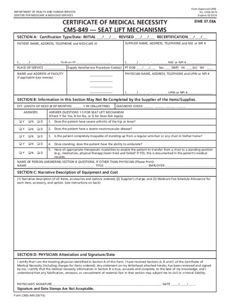 2019 2025 Form Cms 849 Fill Online Printable Fillable Blank Pdffiller