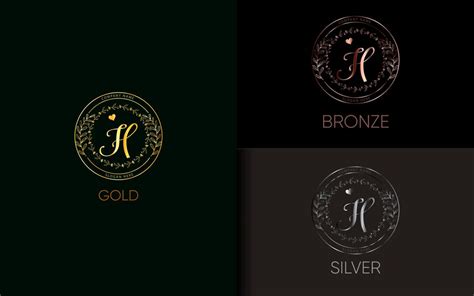 Premium Vector Luxury Logo Design Collection Rose Gold Emblems With