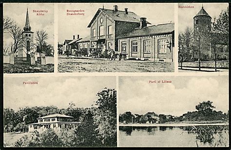 Skanderborg Partier Med Jernbanestation Skanderup Kirke