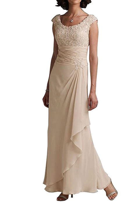 Fitty Lell Women S Vintage Chiffon Mother Of The Bride Dress Long