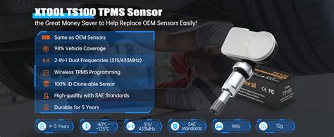 Amazon XTOOL Sensor TS100 TPMS sensor de monitoreo de presión de