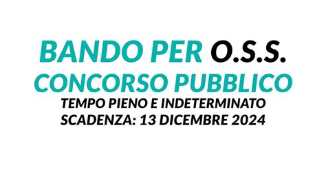 1274 Posti Concorso OSS Campania 2025 Requisiti Scadenze