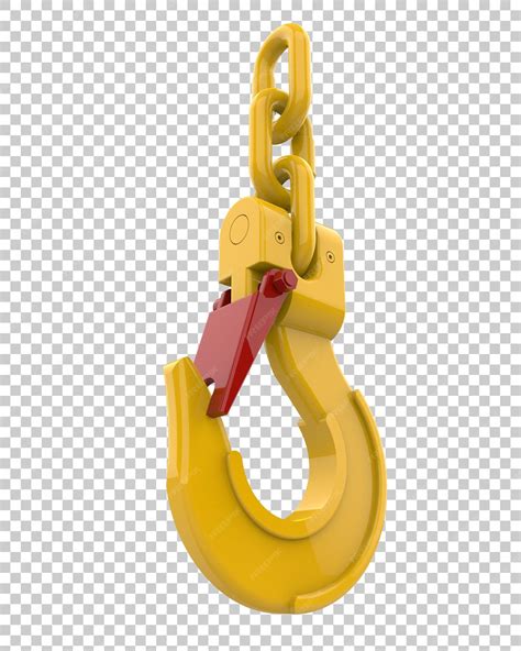 Крюк крана на прозрачном фоне 3d рендеринг иллюстрации | Премиум PSD Файл