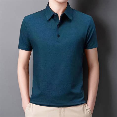 Peaskjp Mens Polo Shirts Short Sleeve For Summer Mens Short Sleeve Polo Shirts Casual Slim Fit