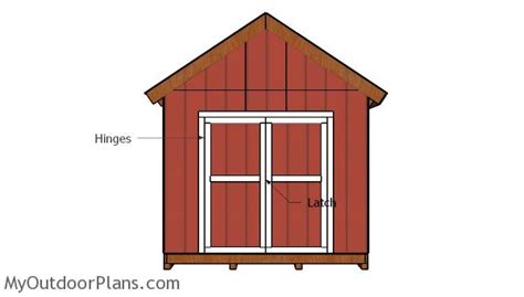 Fitting the double doors | MyOutdoorPlans