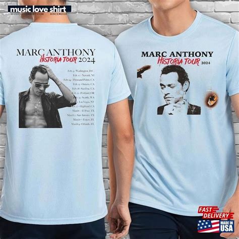 Marc Anthony Historia 2024 Tour Shirt Music Unisex Classic In 2024 Tour Shirt Shirts Marc