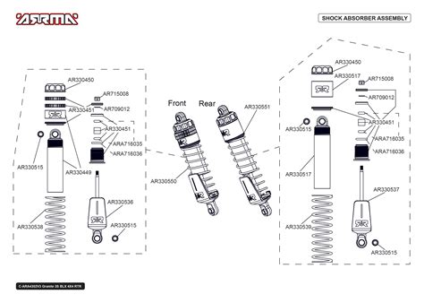 Arrma Granite BLX 4x4 Parts Exploded View (4302V3T2) — Adventure Hobbies & Toys