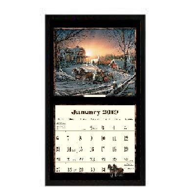 Black Contemporary Wall Calendar Frame - Redlin Art Center