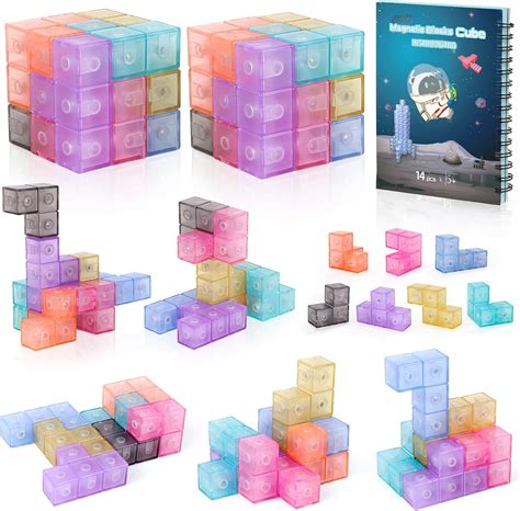 Burgkidz Magnetic Building Blocks Magnetic 3d Puzzle Cubes