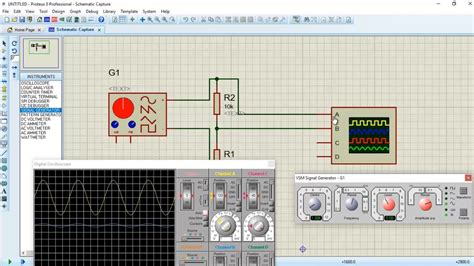 Circuito Básico En Isis Proteus 81 Uso Del Osciloscopio Y Generador