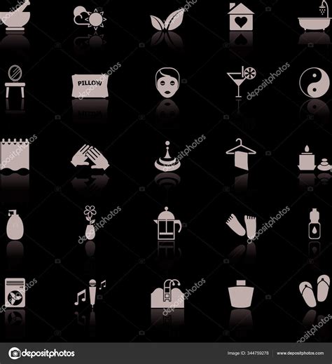 Massage Icons Reflect White Background Stock Vector Stock Vector By ©yayimages 344759278