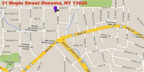 Oneonta Campus Map