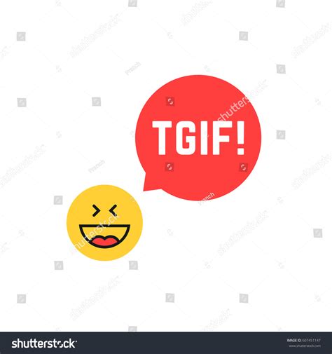 Emoji Tgif Logo Like Thank God Stock Vector (Royalty Free) 607451147 | Shutterstock