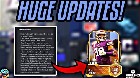 Huge Madden Mobile 24 Updates Madden Mobile 24 Youtube