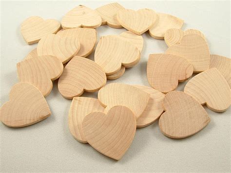 200 Wood Hearts Shapes 1 1 2 Inch X 1 8 Inch By WooWeeble On Etsy