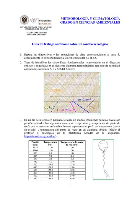 Sondeo Guia Meteorología Y Climatología Ugr Studocu