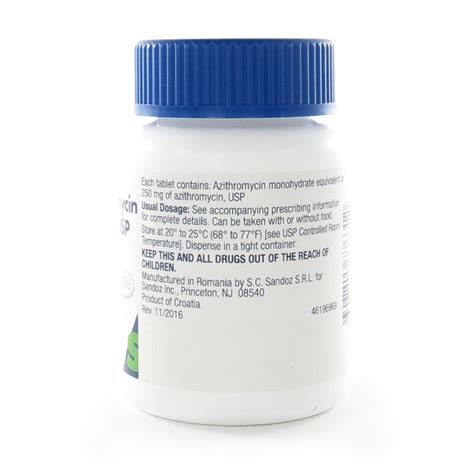 Azithromycin 250mg Tablets 30bottle Mcguff