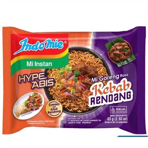 Jual Indomie Hype Abis Mie Goreng Kebab Rendang G Indomie Mi Goreng