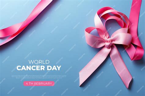 Premium Photo Realistic World Cancer Day With Pink Ribbon Banner