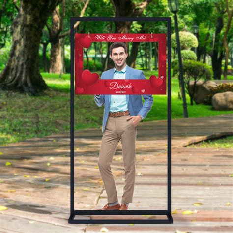 Buy Unique Custom Name Proposal Photo Booth Frame Woofern