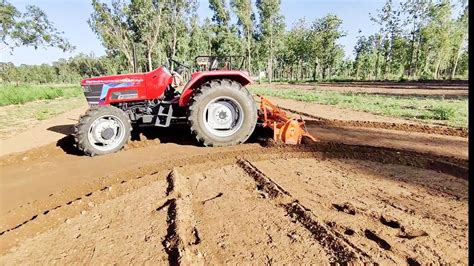 Arjun Novo Mahindra Di Ms Tractor Performance With Rotavator After