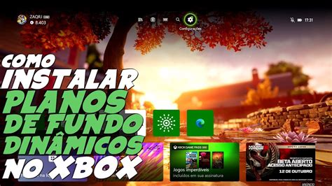 Como Instalar Plano De Fundo Din Mico No Xbox One E Series Youtube