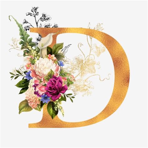 Floral Gold Alphabet Png Images Alphabet Gold Wedding Png