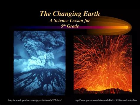 Ppt The Changing Earth A Science Lesson For 5 Th Grade Powerpoint