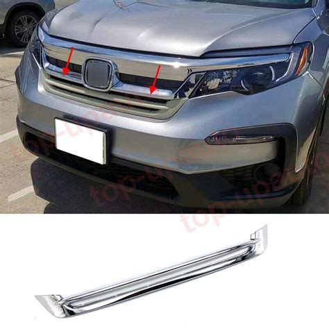 For Honda Pilot 2019 2022 Chrome ABS Front Center Grille Grill Cover