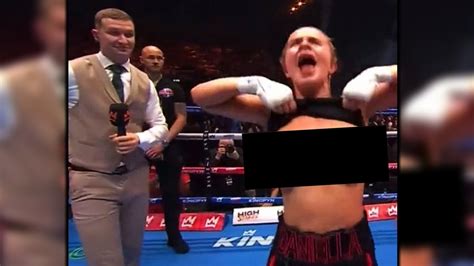 Boxe Daniella Hemsley bannie pour avoir montré ses seins après un