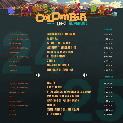 Bogot Anuncia Las Fechas De Los Festivales Al Parque Colombia