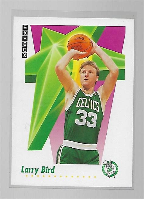 Larry Bird Fleer Skybox Nba Vintage Basketball Card Etsy