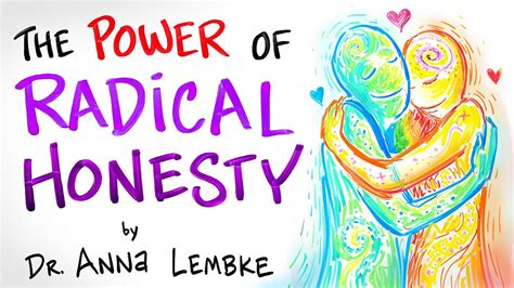 The Power Of Radical Honesty Dr Anna Lembke Youtube