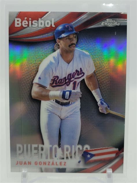 Topps Chrome Juan Gonzalez B Beisbol Refractor Insert Card