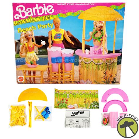 Barbie Hawaiian Fun Beach Party Playset 1990 Mattel 7230 New We R Toys