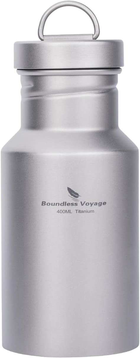 Amazon Boundless Voyage Titanium Water Bottle With Lid Wide Mouth