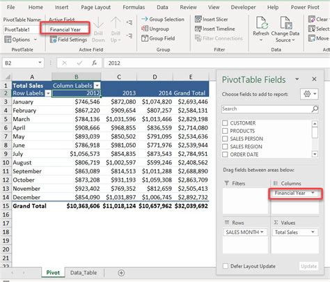 Field Name Formatting In Excel Pivot Tables Myexcelonline