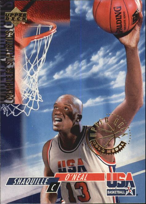 1994 Upper Deck USA Gold Medal #54 Shaquille O'Neal/Career Statistics ...