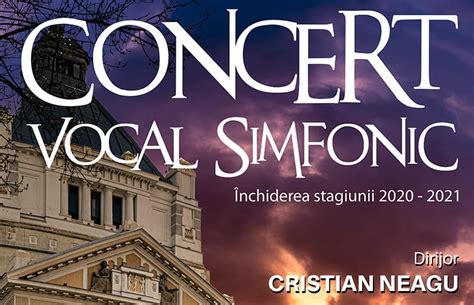 Concert Vocal Simfonic Joi 24 Iunie 2021 Filarmonica Arad