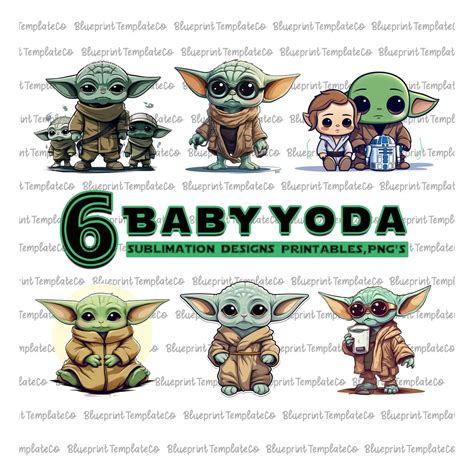 6 Baby Yoda Pngs Baby Yoda Sublimation Design T Shirt Mug Star