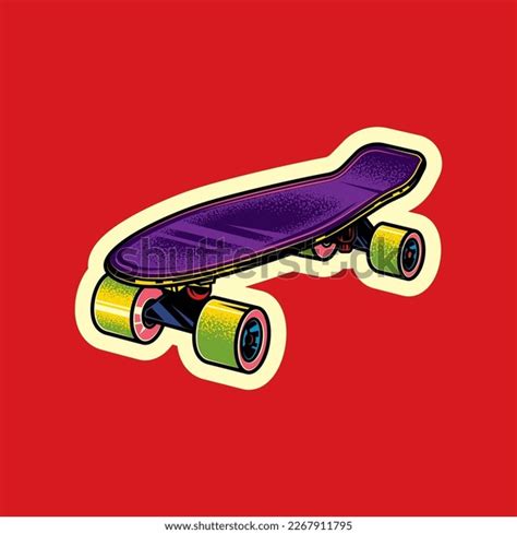 Original Vector Illustration Vintage Style Skateboard Stock Vector ...