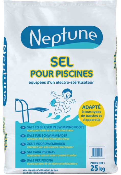 Salins Du Midi Sel Pour Piscine Neptune En Sac De Kg R F