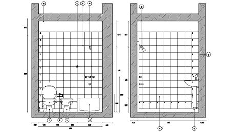 Sectional Elevation Of Bathroom Cad File Cadbull