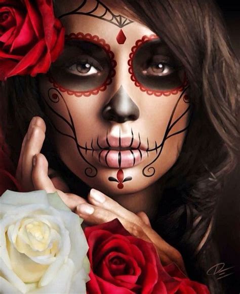 Mexican Skeleton Woman Dead Makeup Halloween Makeup Inspiration Day