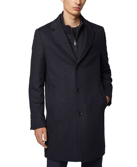 Hugo Boss Boss Mens Wool Cashmere Coat Macys