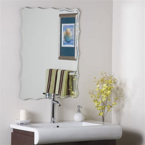 Ebern Designs Gattu Wavy Beveled Polish Frameless Wall Mirror With