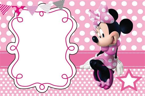 Invitaciones De Minnie Para Editar Invitacion Sencilla De Minnie Mouse