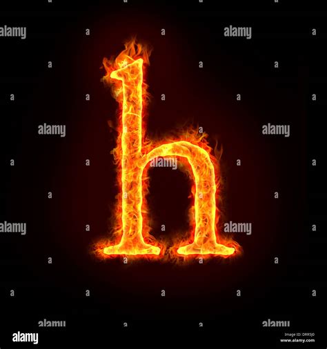 fire alphabets, small letter h Stock Photo - Alamy