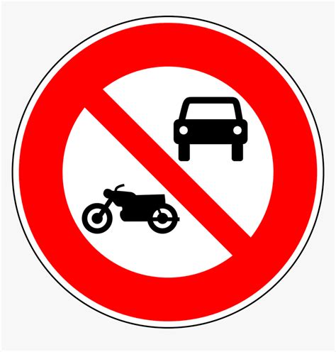 No Motor Vehicles No Motorcycles Traffic Sign Free All Motor Vehicles