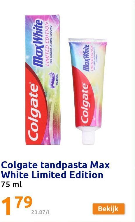 Colgate Tandpasta Max White Limited Edition Aanbieding Bij Action